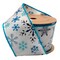 LaRibbons 2 1/2" Wired Ribbon | "Glitter Snowflake" White/Blue | 10 Yard Roll
